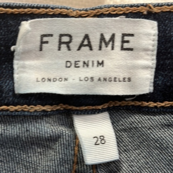 Women’s Frame Denim Los Angeles Ali High Rise Cigarette Blue Jeans Size 28 - Picture 4 of 6